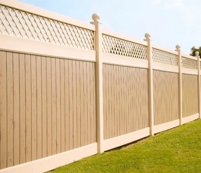 Decorative and Functional Lattice Composite Fence