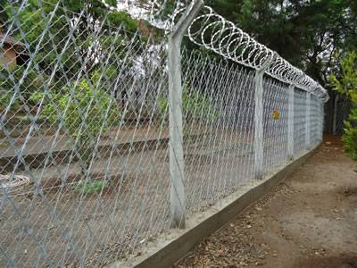 Security Fence with Razor Ribbon