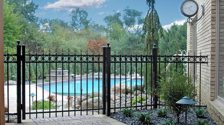 ornamental aluminum pool fence