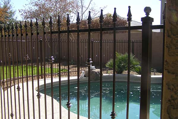 ornamental iron pool fence