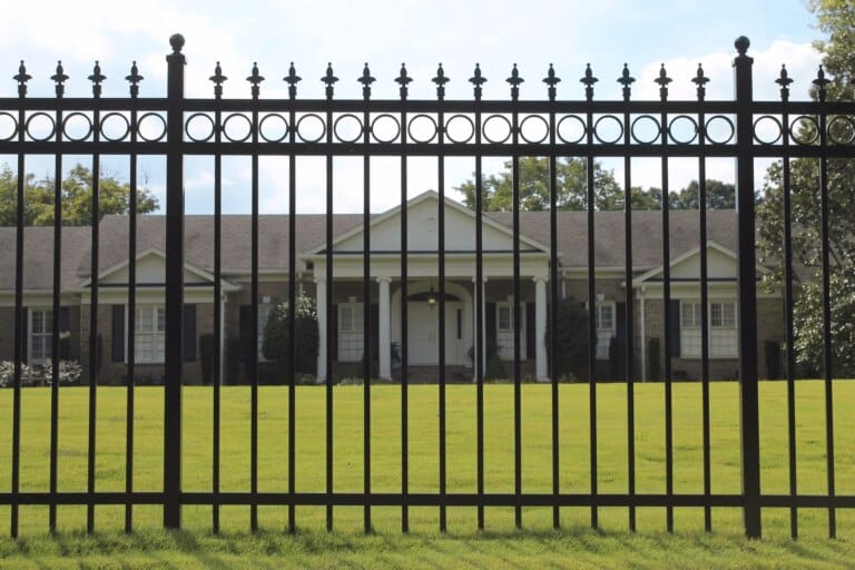 class wrought iron fence